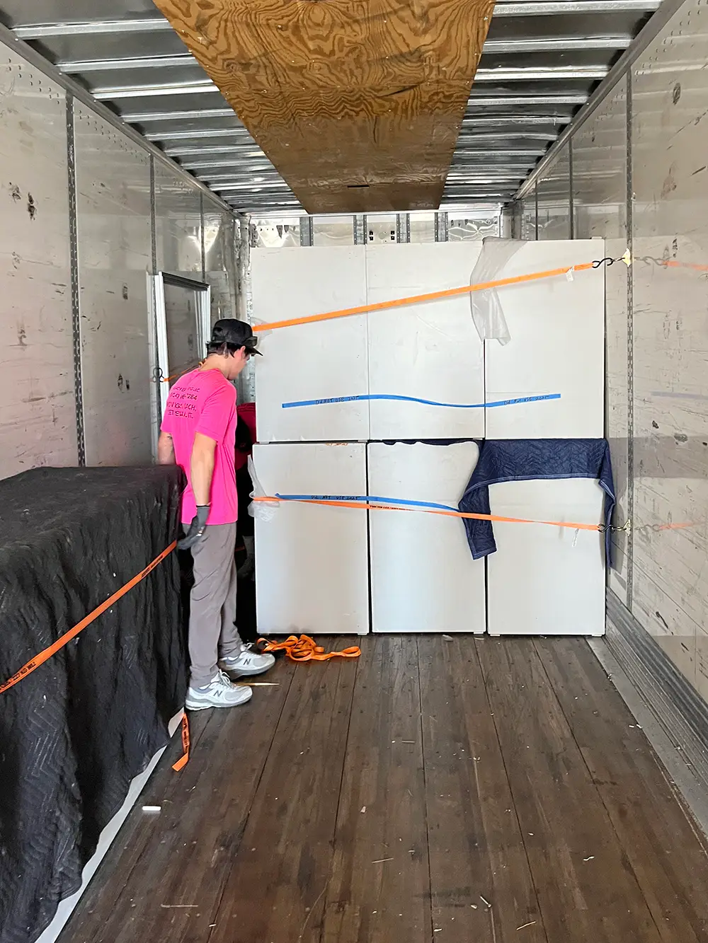organization inside moving truck