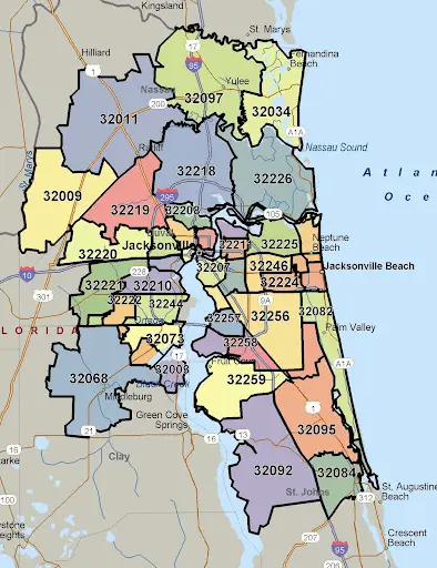 Northeast Florida map